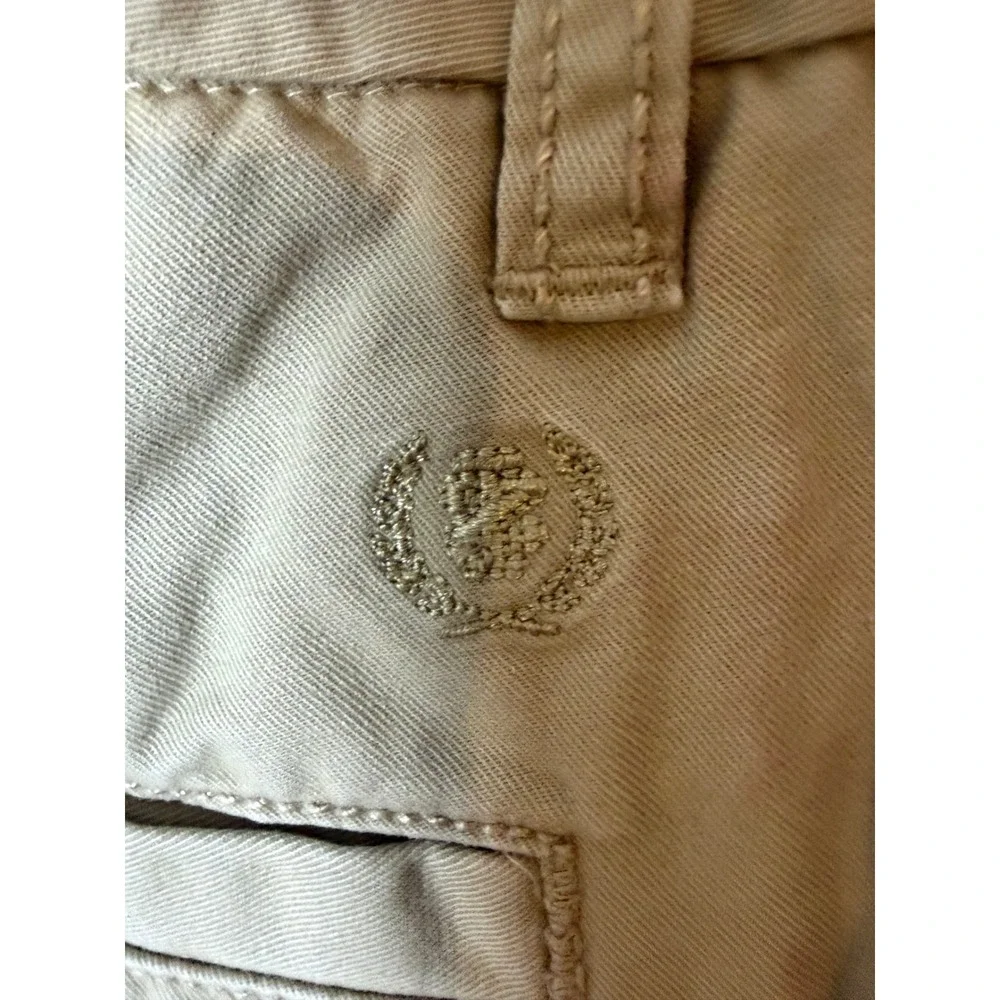 Izod Saltwater Edition Khaki Chino Pants Tan Cotton Straight Leg Mens